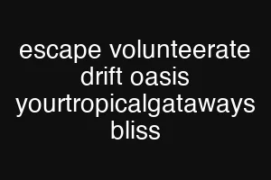 escape volunteerate drift oasis yourtropicalgataways bliss